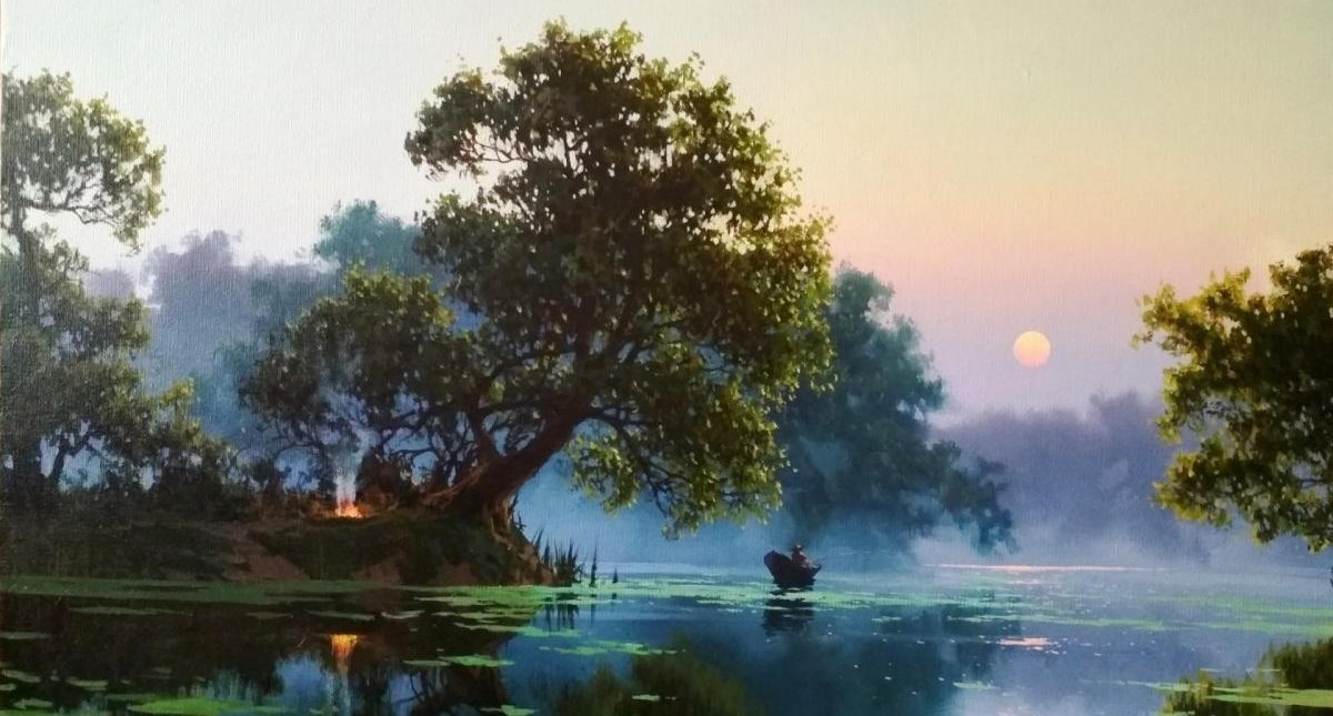 вечер - картина - оригинал