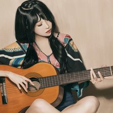 Схема вышивки «девушка»