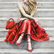 Схема вышивки «Девушка»