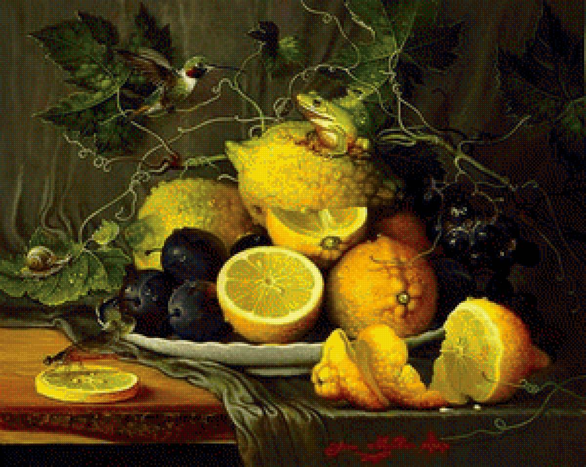 Натюрморты Яны Мовчан (Yana Movchan) - картина, фрукты, натюрморт, лимоны - предпросмотр