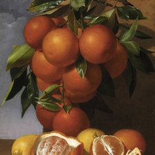 Схема вышивки «Antonio Mensaque y Alvarado - Натюрморт с апельсинами»