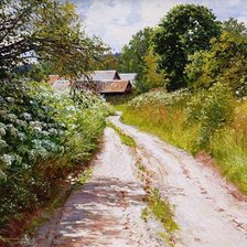 Схема вышивки «Летом в деревне»