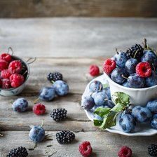 Схема вышивки «Сливы»