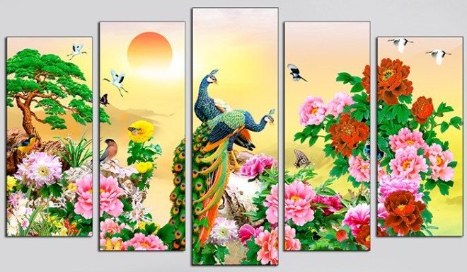 Peacock Polyptych - peacock, polyptych - оригинал
