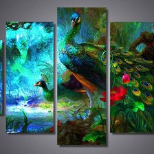 Схема вышивки «Peacock Polyptych»