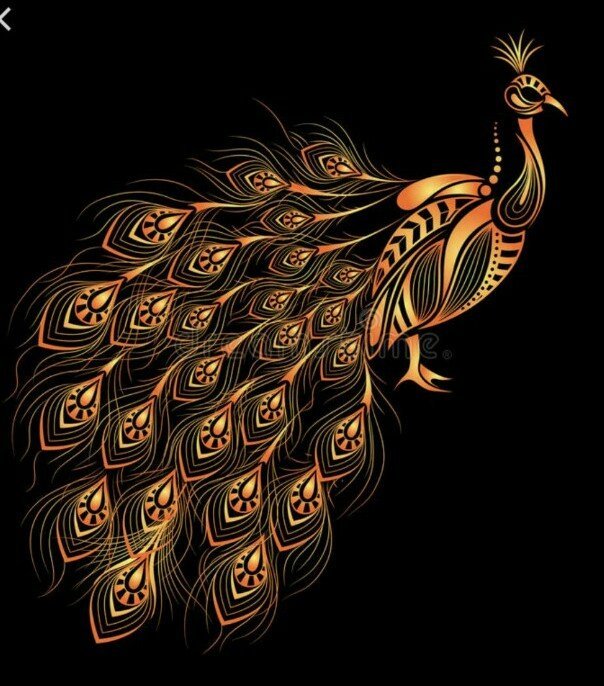 Golden Peacock - peacock - оригинал