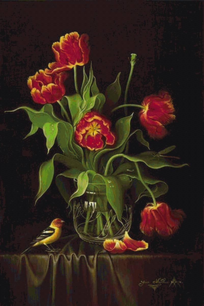 тюльпаны - букет, тюльпаны, пнк - предпросмотр