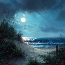 Схема вышивки «море»