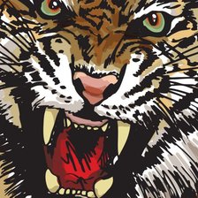 Схема вышивки «тигр»