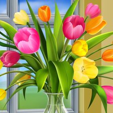 Схема вышивки «Тюльпаны»