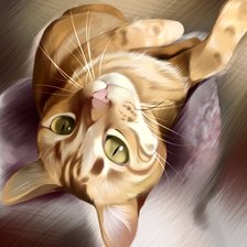 Схема вышивки «кот»