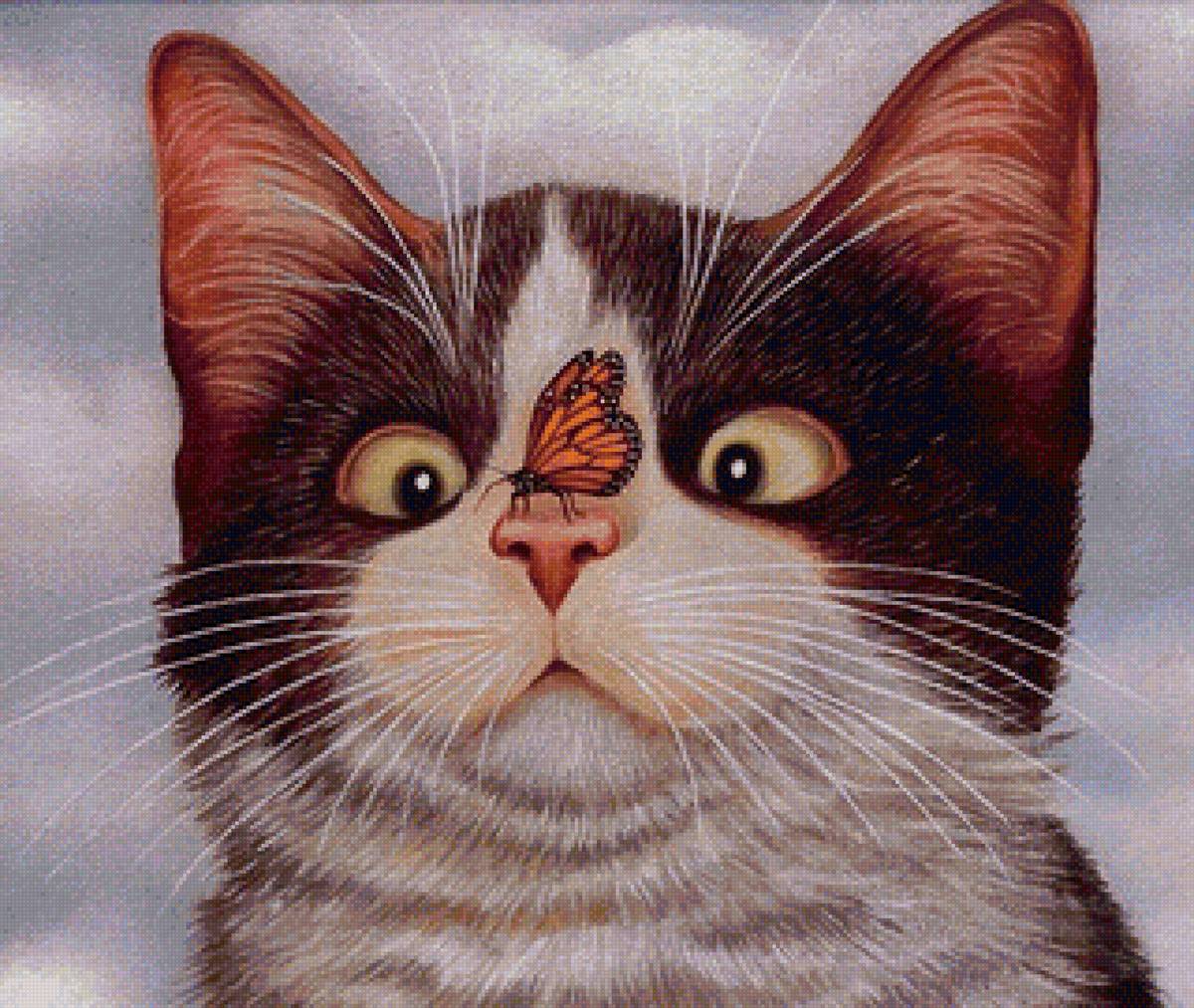 кот - животные, кот, портрет - предпросмотр