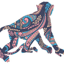 Схема вышивки «обезьяна»