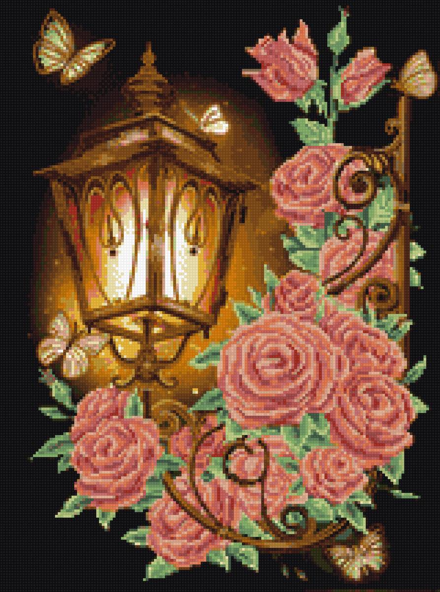 Фонарь в цветах - denecs - предпросмотр