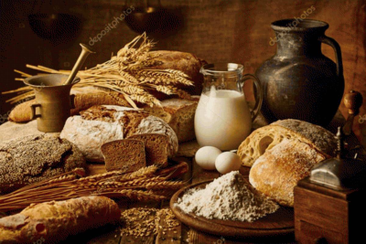 Натюрморт с хлебом - предпросмотр