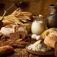 Схема вышивки «Натюрморт с хлебом»