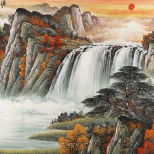 Схема вышивки «Waterfalls»