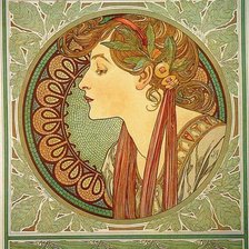 Схема вышивки «девушка с цветами»