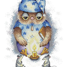 Схема вышивки «совушка и мышки»
