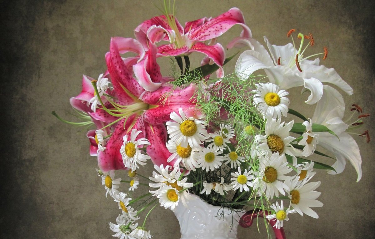 букет - букет, цветы, ромашки - оригинал