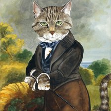 Схема вышивки «кот»