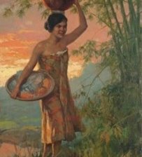 Схема вышивки «1936 Lady with Jar»