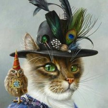 Схема вышивки «кот»