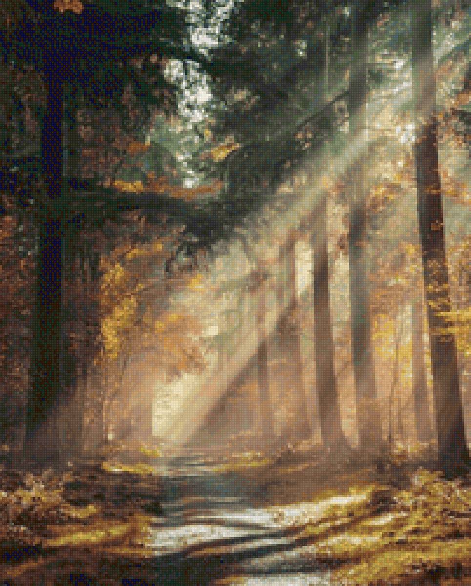 Лесная дорога - дорога, лес, солнце - предпросмотр