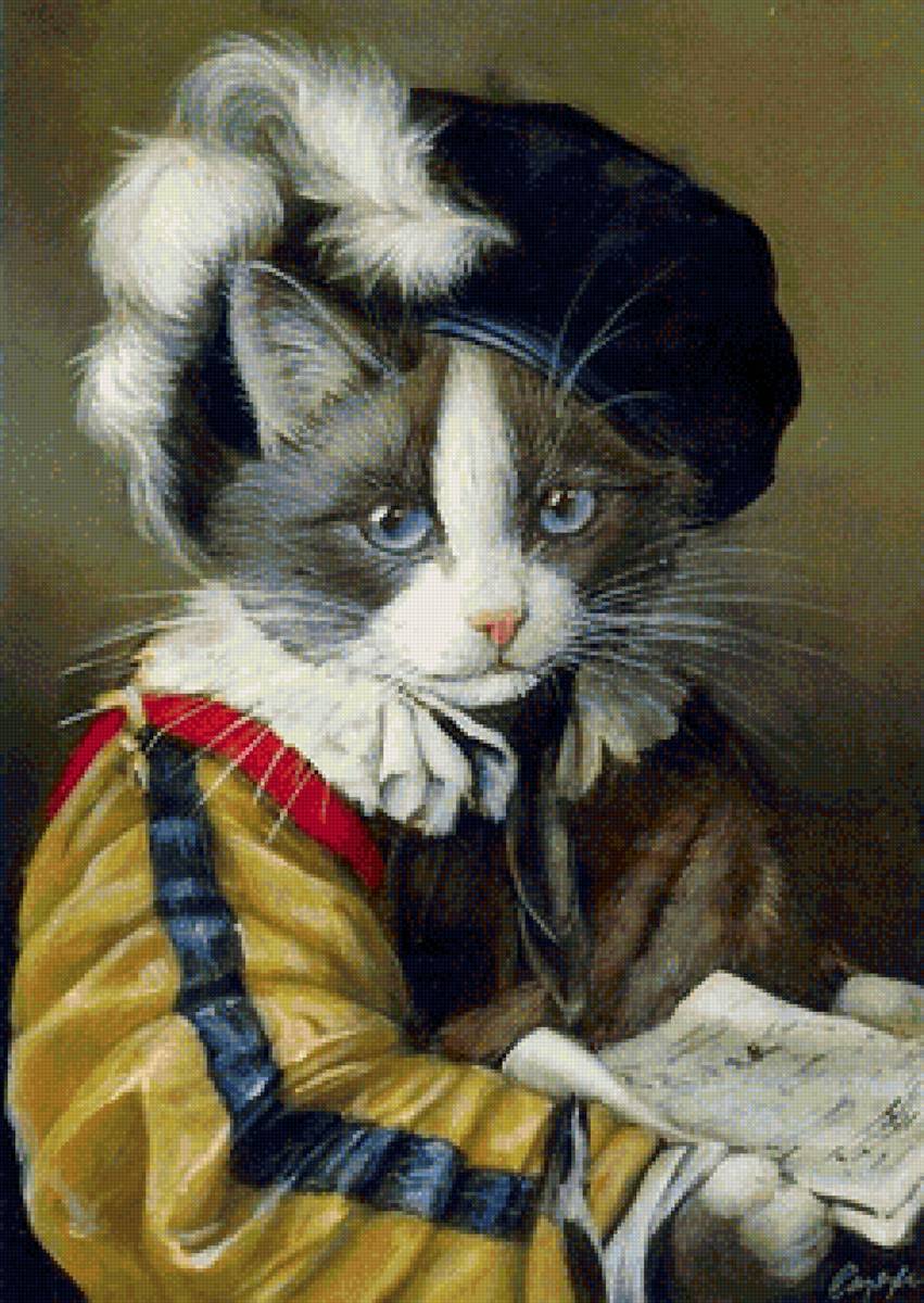 кот - животные, кот, портрет - предпросмотр