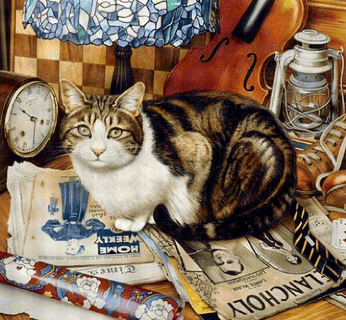 кот - животные, кот, портрет - предпросмотр