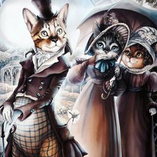 Схема вышивки «кот»