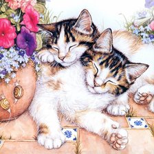 Схема вышивки «кот»