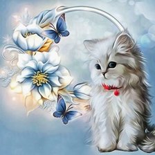 Схема вышивки «кот»