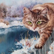 Схема вышивки «кот»