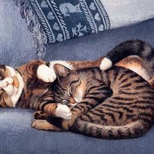 Схема вышивки «кот»