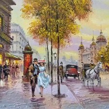 Схема вышивки «Городской пейзаж»