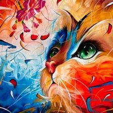 Схема вышивки «Котик»