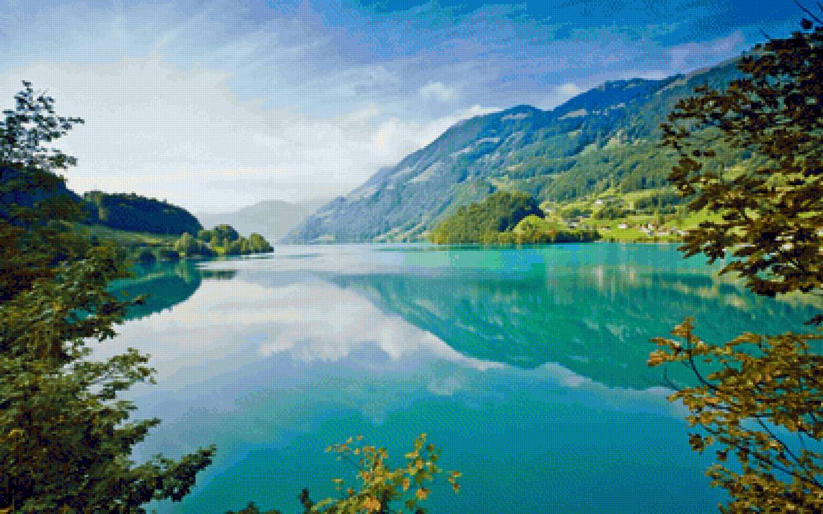 пейзаж - река, пейзаж, лес, природа - предпросмотр