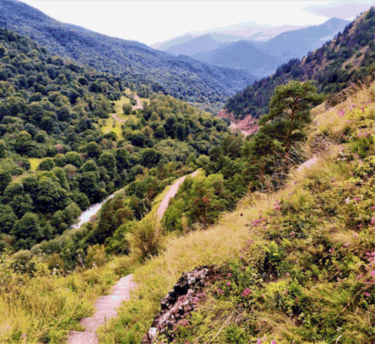 Горный пейзаж - природа, пейзаж, горы - предпросмотр