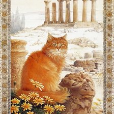 Схема вышивки «кот»