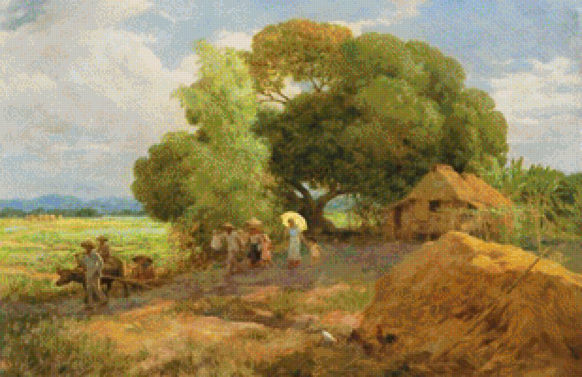 1965 Country Life - painting, amorsolo - предпросмотр