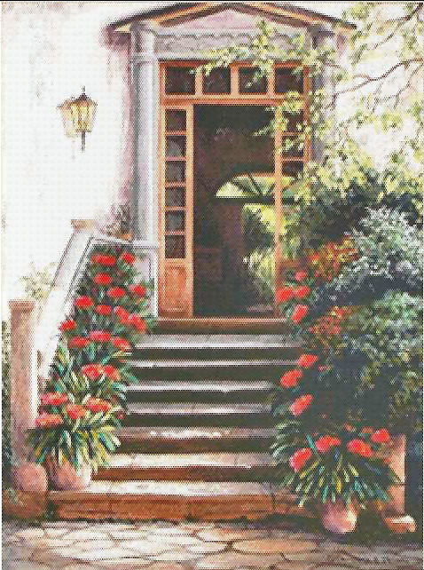 bf door series - flowers, landscape, door - оригинал