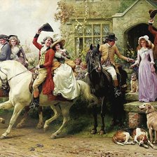 Схема вышивки «Проводы гостей»