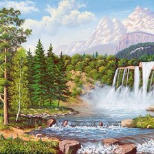 Схема вышивки «Пейзаж»