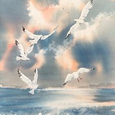 Схема вышивки «море»