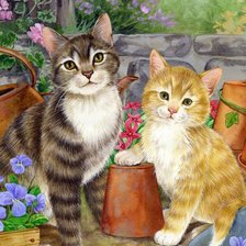 Схема вышивки «кот»