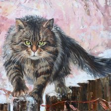 Схема вышивки «кот»