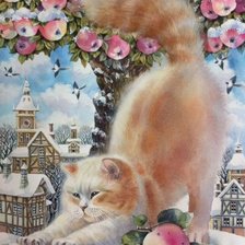 Схема вышивки «кот»