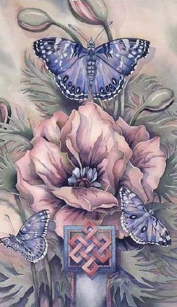 Бабочка с цветами - оригинал