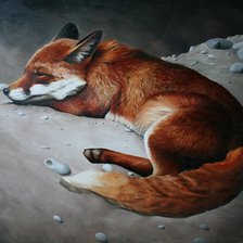 Схема вышивки «лиса»